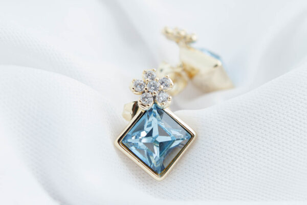 Cuadritos de cristal azul cielo - Imagen 2