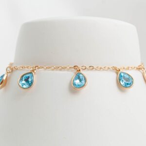 LUXURY_  Gotitas azules de cristal austriaco