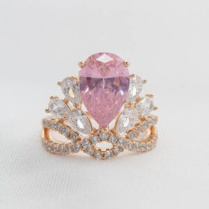 7_ Corona de princesa con zirconia verde