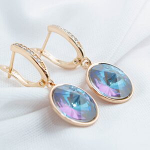 LUXURY_ colgante celestial cristal austriaco tornasol