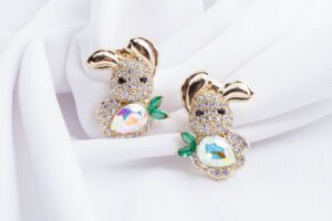 LUXURY_ Conejitos con cristal austriaco