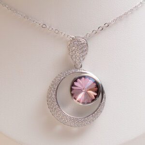 LUXURY_ RODIO Luna lila con cristal austriaco