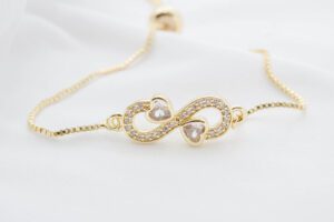 Infinito con 2 corazones ajustable