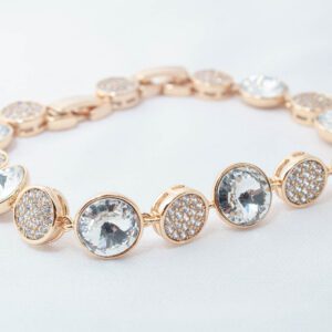 LUXURY_ Círculos brillantes de cristal austriaco
