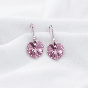 LUXURY _ Corazones de cristal rosado